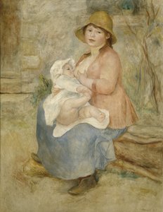 Moderskap, även känt som Barnet vid bröstet av Pierre Auguste Renoir