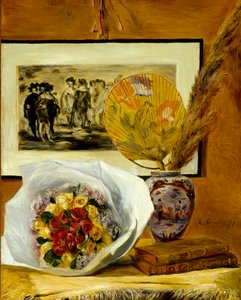 ""Nature morte au bouquet"" (stilleben med bukett) Peinture de Pierre Auguste Renoir (1841-1919) 1871 Dim 73x58 cm Olja på duk 1871 Museum of Fine Arts, Houston av Pierre Auguste Renoir