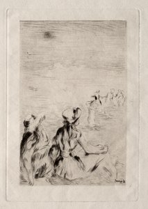 På stranden i Berneval av Pierre-Auguste Renoir