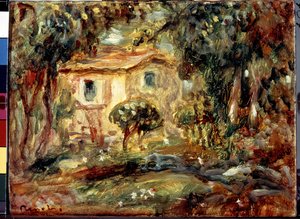 Landsbygden. Le Canet. Målning av Pierre Auguste Renoir (Pierre-Auguste Renoir av Pierre Auguste Renoir