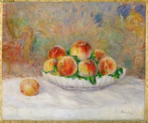 Peches (olja på duk) av Pierre Auguste Renoir