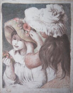 Den Hut befestigen von Pierre Auguste Renoir