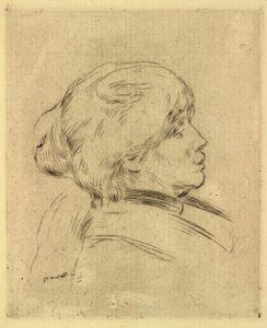Porträtt av Berthe Morisot av Pierre Auguste Renoir