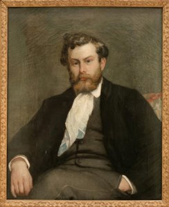 Porträtt av målaren Alfred Sisley av Pierre Auguste Renoir
