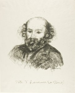 Porträtt av Cezanne av Pierre-Auguste Renoir