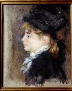 Porträtt av Margot. Målning av Pierre Auguste Renoir (1841-1919) av Pierre Auguste Renoir