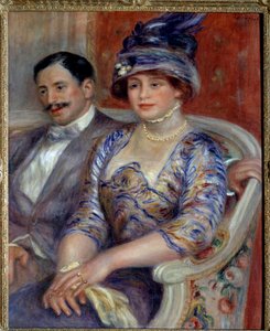 Porträtt av Monsieur och Madame Bernheim de Villers Målning av Pierre Auguste Renoir (1841-1919) 1910 Sön. 0,81x0,65 m Paris, Musée d