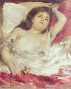 Semi-Nude Woman in Bed: The Rose, före 1872 (olja på duk)