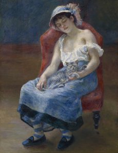 Sovande flicka, 1880 av Pierre-Auguste Renoir