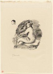 Studie av sittande kvinnlig naken, variant av Pierre Auguste Renoir