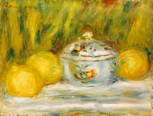Sockerskål och citroner, 1915 av Pierre Auguste Renoir