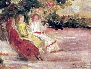 Tre kvinnor i parken av Pierre Auguste Renoir