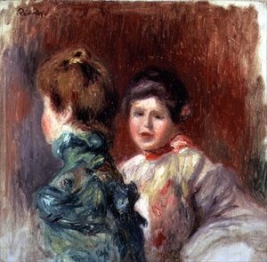 Två kvinnors huvuden av Pierre Auguste Renoir