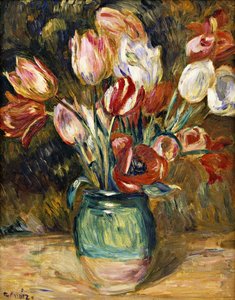 Vas med blommor, 1888-89 av Pierre-Auguste Renoir