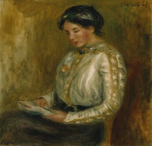 Kvinna som läser av Pierre Auguste Renoir