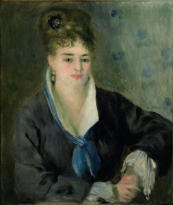 Kvinna i svart av Pierre Auguste Renoir