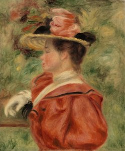 Kvinna med handske (Femme au gant) av Pierre Auguste Renoir