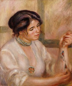 Kvinna med ett halsband av Pierre-Auguste Renoir