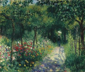 Kvinnor i trädgården, 1873 av Pierre Auguste Renoir