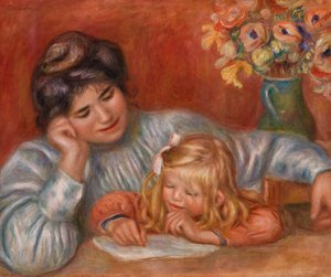 Skrivlektion av Pierre Auguste Renoir