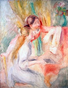 Unga flickor vid pianot, 1892. av Pierre Auguste Renoir