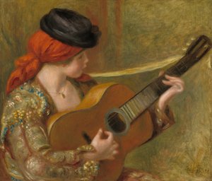 Ung spansk kvinna med en gitarr, 1898. av Pierre Auguste Renoir
