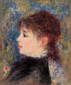 Ung kvinna med ros av Pierre-Auguste Renoir