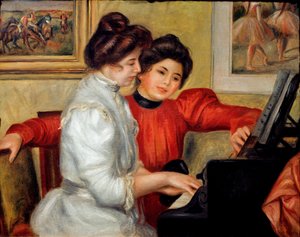 Yvonne och Christine Lerolle på piano av Pierre Auguste Renoir