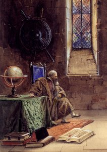 Galilee Representation of Galileo Galilei i verket "" Galilee"" av Francois Ponsard (1814-1867) vid den franska komedin 1867. Astronomen är representerad där i fängelset. Illustration av Pierre Beauvallet (1801-1873) 1867 Paris, Comedie francaise - av Pierre Beauvallet