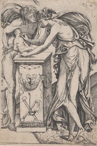 Apollon och skulpturens ande, 1607-61. av Pierre Biard