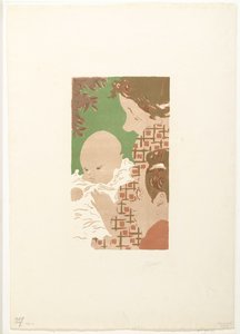 Andrée Terasse med sonen Jean och brodern Pierre Bonnard Scene de famille av Pierre Bonnard