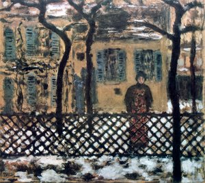 Bakom staketet, c1895 av Pierre Bonnard