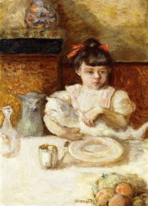 Barn och katter; Enfant et Chats, ca 1906 (olja på duk) av Pierre Bonnard