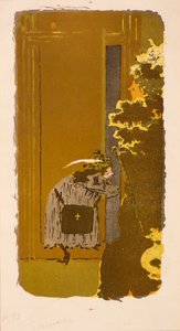 På gatan, 1900-talet (litografi) av Pierre Bonnard