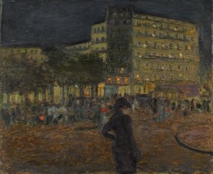 Placera Pigalle på natten. Omkring 1905-08 av Pierre Bonnard