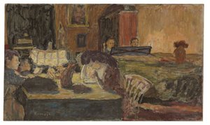 Kväll i salongen av Pierre Bonnard