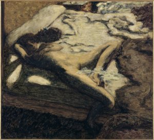 Kvinna som slumrar på en säng, eller Indolente av Pierre Bonnard