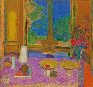 Stor matsal mot trädgården (Grande salle à manger sur le jardin). 1934-35 av Pierre Bonnard