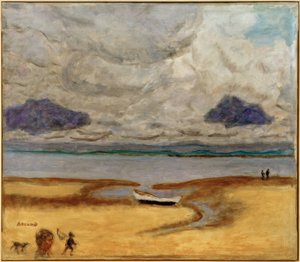 Stranden vid lågvatten (lågvatten i Arcachon) av Pierre Bonnard