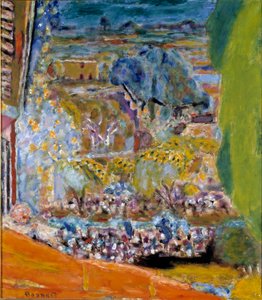 Landskap av Red Roof Cannet av Pierre Bonnard