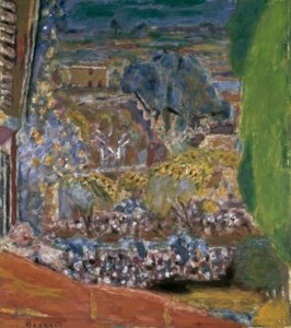 Landskap med röda tak av Pierre Bonnard