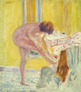 Naken, gul bakgrund, ca 1924 (olja på duk)