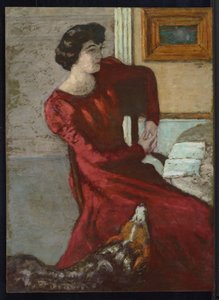 Porträtt av Madame Hessel, eller kvinnan i rött, 1901 av Pierre Bonnard