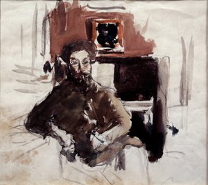 Självporträttmålning av Pierre Bonnard (1867-1947) 1900-talets privata samling av Pierre Bonnard