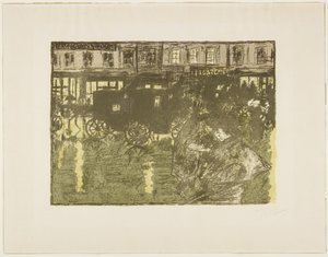 Street at Night in the Rain, ca. 1896-1897 (publicerad 1899) av Pierre Bonnard