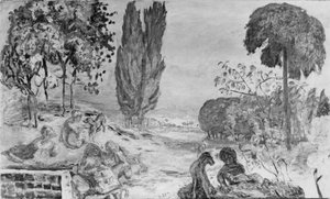 Sommarkväll (olja på duk) av Pierre Bonnard