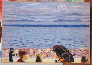 Stranden, Blå havet, ca 1930 av Pierre Bonnard