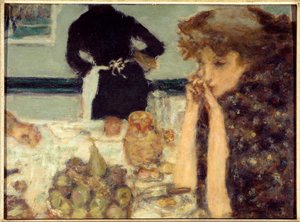 The Breakfast of Misia Porträtt av Misia Sert, pianist och kuslig av många artister av Pierre Bonnard