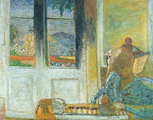 De franska fönstren eller, Morgon i Le Cannet, 1933 av Pierre Bonnard