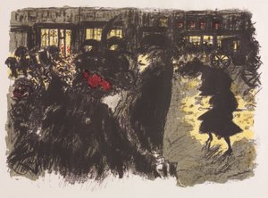 Torget på kvällen av Pierre Bonnard
